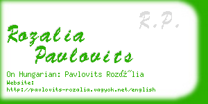 rozalia pavlovits business card